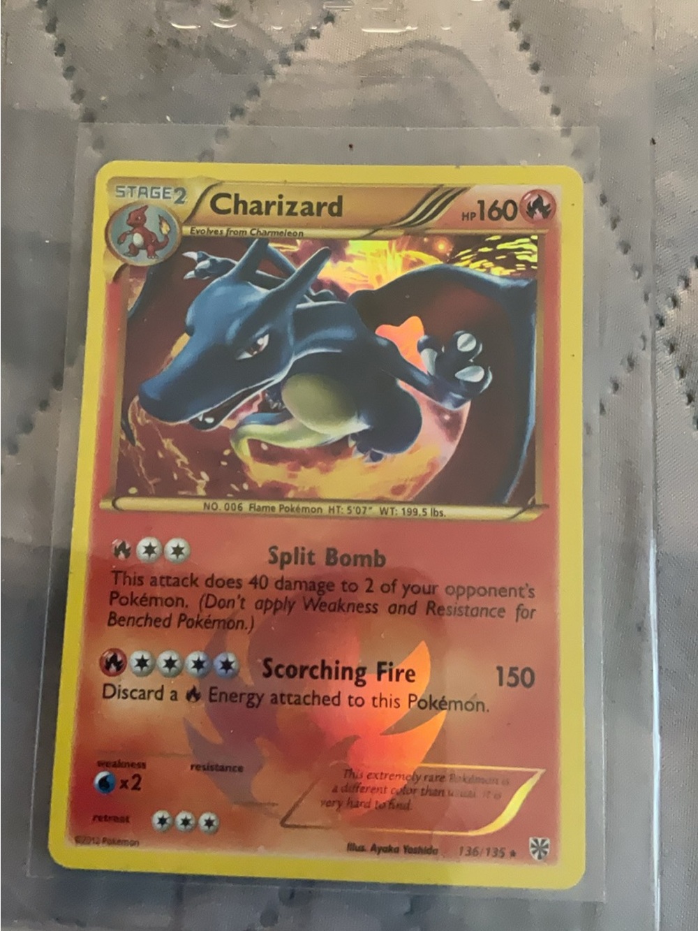 Charizard Holographic Mint 136/135 Plasma Storm Pokemon Card RARE